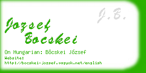jozsef bocskei business card
